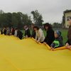 Найбільший прапор України розгорнули у Турійську