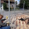 Біля Луцька встановлюють габіонові зупинки. Фото