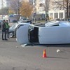 Аварія у Луцьку: від удару перевернувся автомобіль