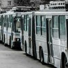 Тролейбуси-«гармошки» на Луцькому ЛПЕ. Історичне фото